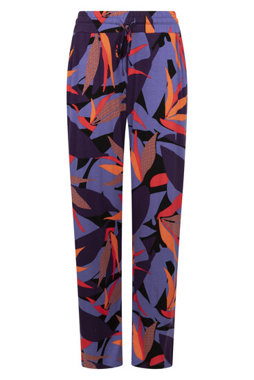 223 Zoso printed summer trouser Isabel - purple orange