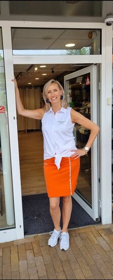 223 Zoso skirt with print Mandy - orange