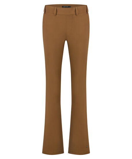 Lady Day Poppy tobacco flared broek travel - tobacco M12.4