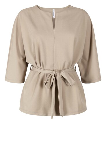 231 Zoso Joan sand comfy chic blouse