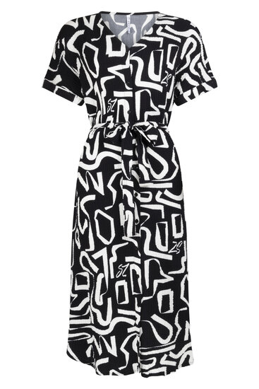 232 Zoso fantasy fabric dress Roxy - black / white