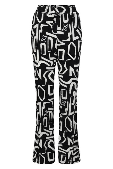 232 Zoso Printed fantasy fabric pant Irma - black / white
