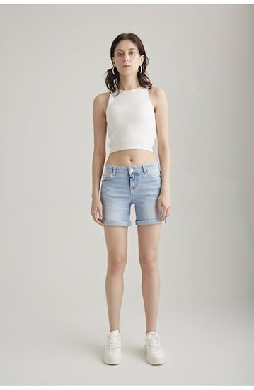 COJ Mid Waist Shorts Emma - Light Blue