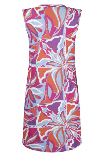 Zoso 233 Larissa splendour printed jurk - fuchsia blue