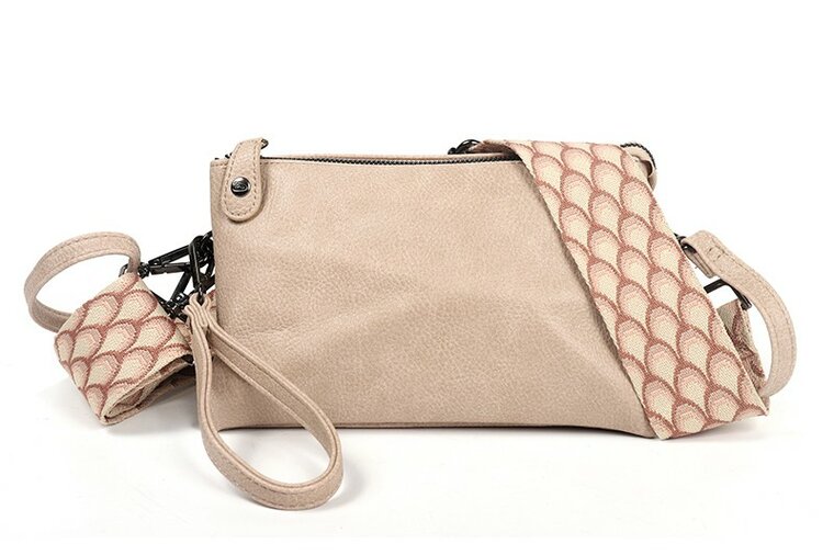 Ook-Leuk crossbody/ schoudertasje New York new - taupe
