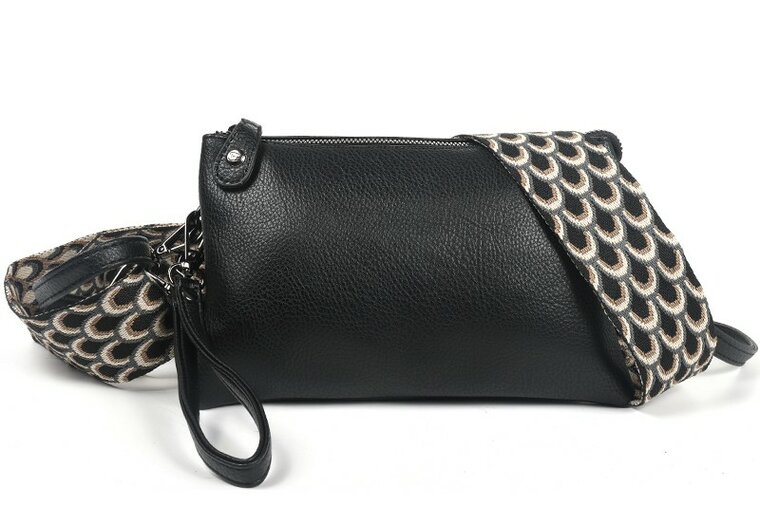 Ook-Leuk crossbody/ schoudertasje New York new - black