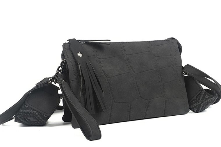 Ook-Leuk crossbody/ schoudertasje New Orleans - black