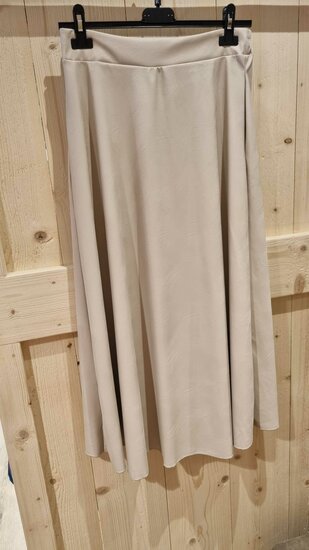PU-leren rok beige 