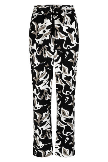 Zoso 234 Emmy Printed crepe pant - black / taupe