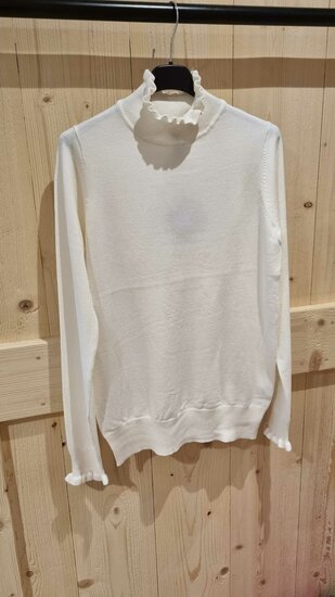 NED  coltrui - Ruffle LS Brei Ecru 23W1-U106-16