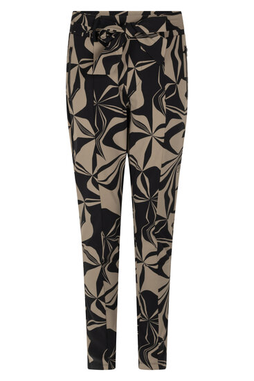 Zoso 234 Francis Printed travel pant - taupe/black