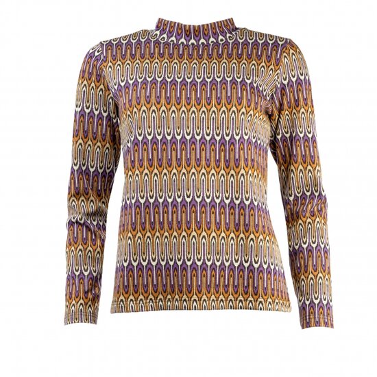 NED Top Milans Plain LS Colored Retro Curl Jaquard 23W2-RP024-02