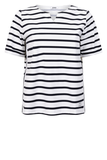 Zoso 253 Debby shirt -  White/Black