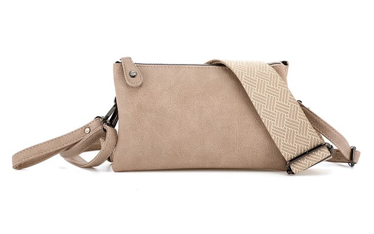 Ook-Leuk crossbody/ schoudertasje New York - taupe