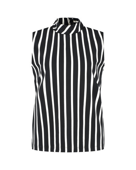 Lady Day Top Maud Black/Wool White stripe L24.380.2943