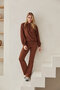 Lady Day Poppy tobacco flared broek travel - tobacco M12.4