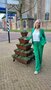 NED Fleur Bright Shade Glade sweat blazer - groen