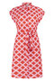 232 Zoso Printed Crepe Dress Marly - fiery red / white