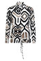 Zoso 234 Judith off white taupe printed viscose blouse