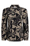 Zoso 234 Gea Printed travel blouse - taupe/black