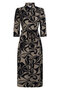 Zoso 234 Charly Printed travel long dress - taupe / black