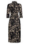 Zoso 234 Charly Printed travel long dress - taupe / black