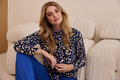 Lady Day blouse travel Becky Blue leopard - M30.398.1503