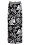 Zoso 242 Rosie - printed long skirt with details - Black white