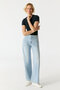 COJ Lulu aqua blue lgt 34 wide leg jeans (lengte 34)