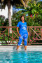 Zoso 253 Bianca capri broek  - cobalt