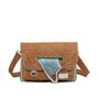 Hi-di-Hi  Kingfisher- hand/ schoudertas  - l.blue/cognac