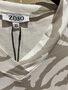 Zoso 253 Claudia shirt -  Sand/White